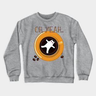 Caffeine addict cat Crewneck Sweatshirt